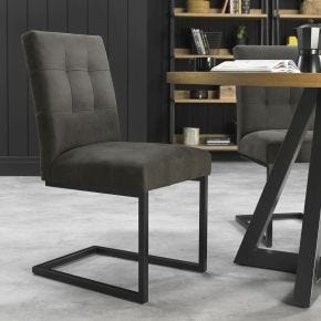 Casa Finsbury Cantilever Dining Chair, Dark Grey