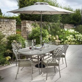 Hartman Berkeley Garden Dining Set, 6 Seater, Maize