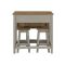 Casa Connor Breakfast Drop Leaf Table & 2 Stools Set, Grey