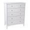 Casa Carla 5 Drawer Chest of Drawers, White
