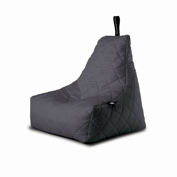 Extreme Lounging Mighty B-Bag Quilted Weather Resistant Outdoor Bean Bag, Grey