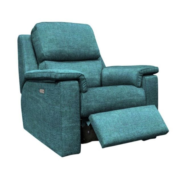G Plan Harper Fabric Power Recliner Armchair, Mamas Ocean