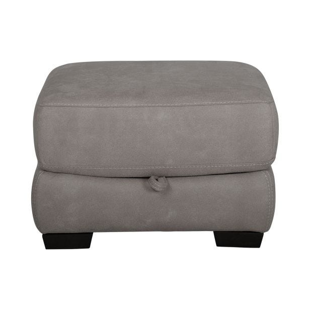 Casa Billy Fabric Storage Footstool, Silver Grey 