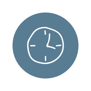 icon of a clock representing store opening times